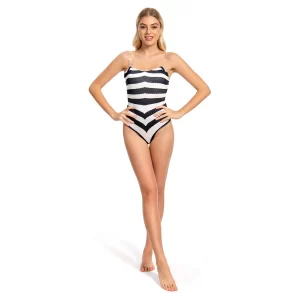 2023 Barbie Femme Margot Robbie Barbie Maillot De Bain Rayures Cosplay Costume