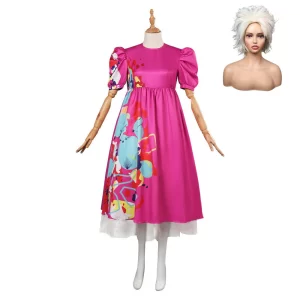 2023 Barbie Rose Robe Ensemble Weird Barbie Cosplay Costume
