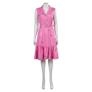 Adulte Barbie Rose Robe Sans Manche Cosplay Costume