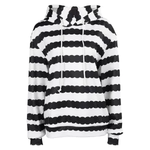 Adulte Barbie Ken Sweat à Capuche Rayé Noir et Blanc Costume