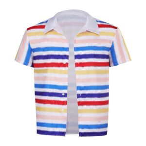24h Enfant Barbie Rainbow Arc-en-ciel 1964 Ken Chemise Cosplay Costume