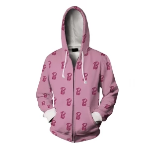 Barbie Ken Alphabet 3D Print Zip Sweat-shirt Costume