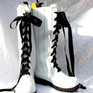Black Butler Ciel Botte Blanche Cosplay Chaussures
