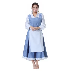 La Belle et La Bête Robe et Tablier Cosplay Costume