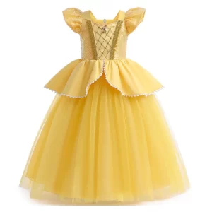 Fille La Belle et La Bête Robe de Princesse Costume Halloween