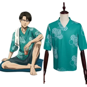 Shingeki no Kyojin AOT X raku Spa Levi Ackerman Top Cosplay Costume