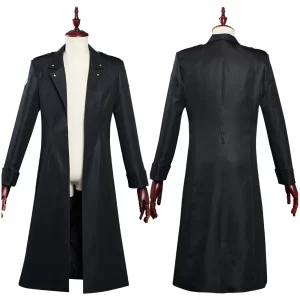 Shingeki no Kyojin SNK Levi Ackerman Veste Noire Cosplay Costume