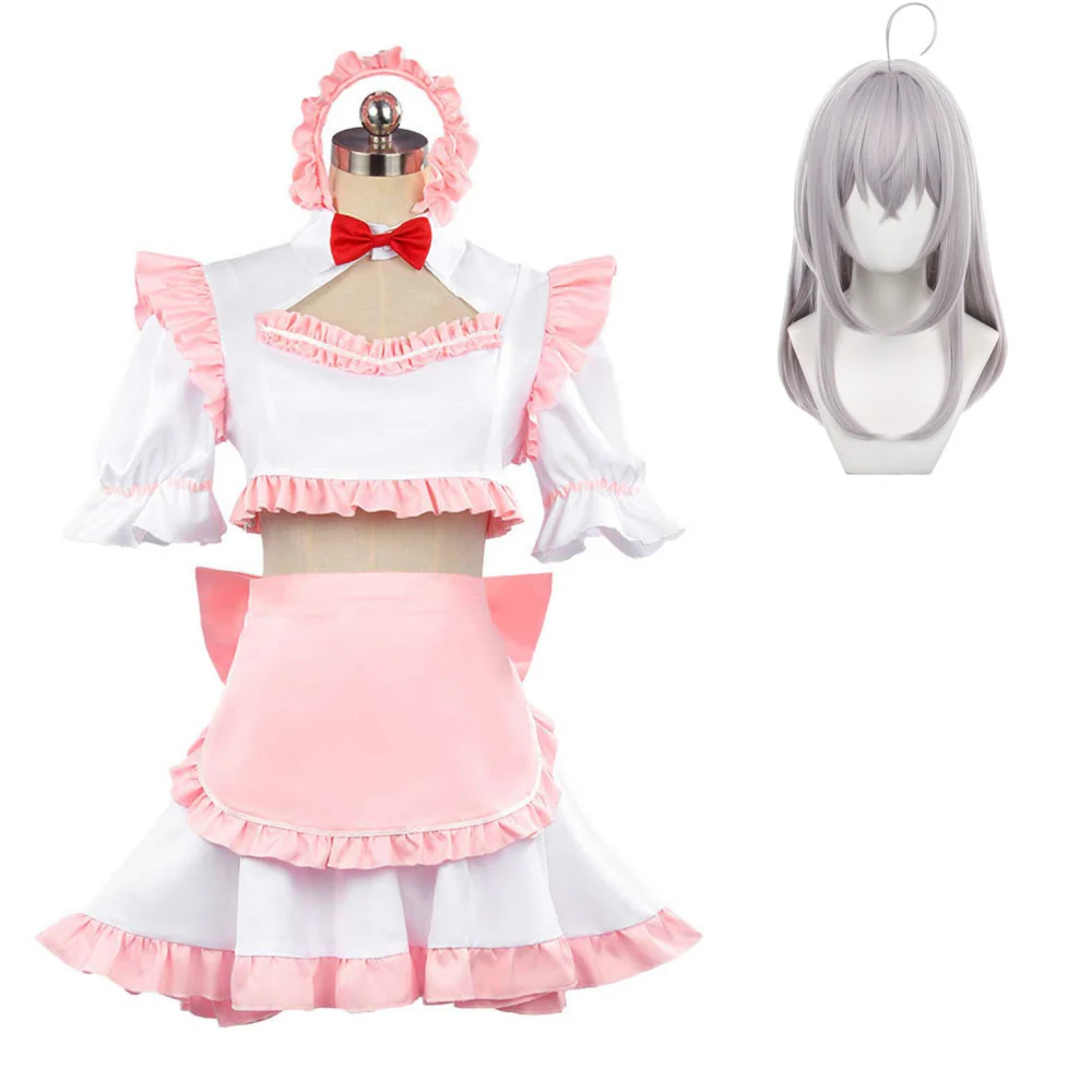 Alya Sometimes Hides Her Feelings in Russian(2024) Alisa Maid Robe Rose Cosplay Costume – Image 8